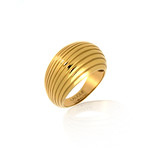 Lalique Vibrante 18k Yellow Gold Ring I // Ring Size 6.5 // Store Display