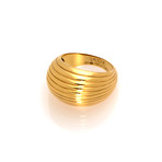 Lalique Vibrante 18k Yellow Gold Ring // Ring Size 5.75 // Store Display