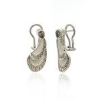 Lalique Libellule 18k White Gold Diamond Earrings // Store Display