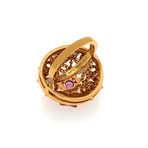 Lalique Psyches 18k Rose Gold Diamond + Sapphire Ring // Ring Size 7.25 // Store Display