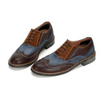 Caden Dress Shoes // Brown + Blue (Size 38)