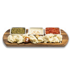 Charcuterie Serving Tray + 3 square ceramic bowls
