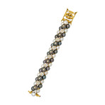 Assael 18k Yellow Gold Diamond + Tahitian Pearl Bracelet // Store Display
