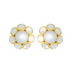 Assael 18k Yellow Gold + South Sea Pearl Earrings II // Store Display