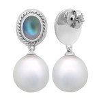 Assael 18k White Gold + South Sea Pearl Earrings II // Store Display
