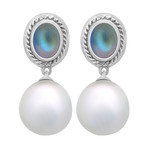 Assael 18k White Gold + South Sea Pearl Earrings II // Store Display