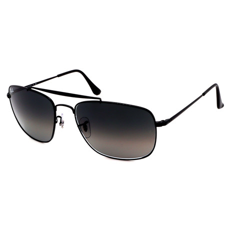 Unisex RB3560-002-71 Colonel Square Sunglasses // Black + Gray Gradient