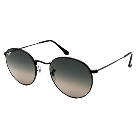 Unisex RB3447N-002-71 Round Flat Round Sunglasses // Black + Gray Gradient
