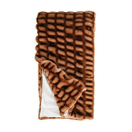 Couture Faux Fur Throw // Toffee Mink