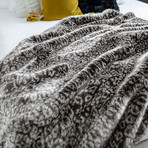 Couture Faux Fur Throw // Grey Cheetah