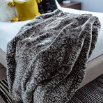 Couture Faux Fur Throw // Grey Cheetah