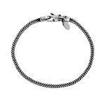 Sterling Silver Square Tulang Naga Chain Bracelet (8.5" // 8.84g)