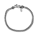 Sterling Silver Woven Chain Bracelet // 4mm (8.5" // 18.89g)