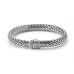 Diagonal Line Bracelet // Sterling Silver