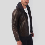 Gonen Leather Jacket // Chestnut (XL)