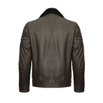 Hadid Leather Jacket // Brown (XL)