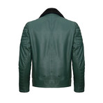Donald Leather Jacket // Green (3XL)