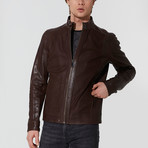 Sinop Leather Jacket // Brown (XL)