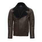 Hadid Leather Jacket // Brown (2XL)