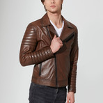Karakopru Leather Jacket // Chestnut (3XL)