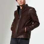 Sinop Leather Jacket // Brown (2XL)