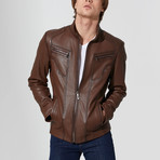 Bucak Leather Jacket // Brown (S)
