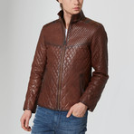 Bartin Leather Jacket // Chestnut (2XL)