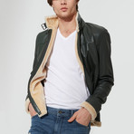 Jordan Leather Jacket // Green (XL)