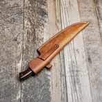 Damascus Chef Knife // Walnut Wood // Mirror Polish