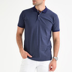 Pompeo Short Sleeve Polo // Navy Blue (L)