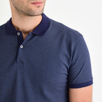 Pompeo Short Sleeve Polo // Navy Blue (S)
