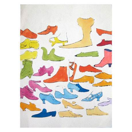 Andy Warhol // A la Recherche du Shoe Perdu (cover verso)  // 1955