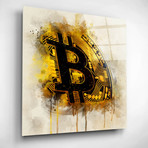 Bitcoin Era in Gold (12"W x 12"H x 0.13"D)