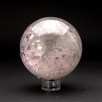 Genuine Polished Amethyst Geode Sphere + Acrylic Display Stand // V4