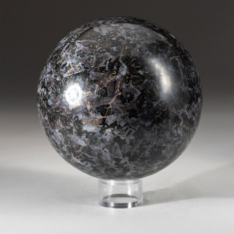 Genuine Polished Merlinite Sphere + Acrylic Display Stand