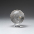 Genuine Polished Clear Quartz Sphere + Acrylic Display Stand