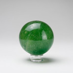 Genuine Polished Green Fluorite Sphere + Acrylic Display Stand // V2