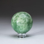 Genuine Polished Green Fluorite Sphere + Acrylic Display Stand // V1