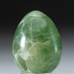 Genuine Polished Green Fluorite Egg + Acrylic Display Stand // V1