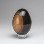 Genuine Polished Polychrome Jasper Egg + Acrylic Display Stand // V1