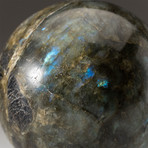 Genuine Polished Labradorite Sphere + Acrylic Display Stand // V2