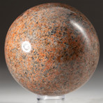 Genuine Polished Orange Moonstone + Acrylic Display Stand // V3