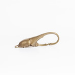 Small Beetle Hook // Pendant // Brass