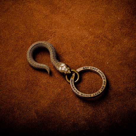 Serpent Hook // Keyring // Brass