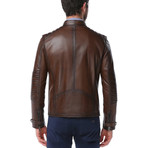Zagreb Leather Jacket // Camel (XS)