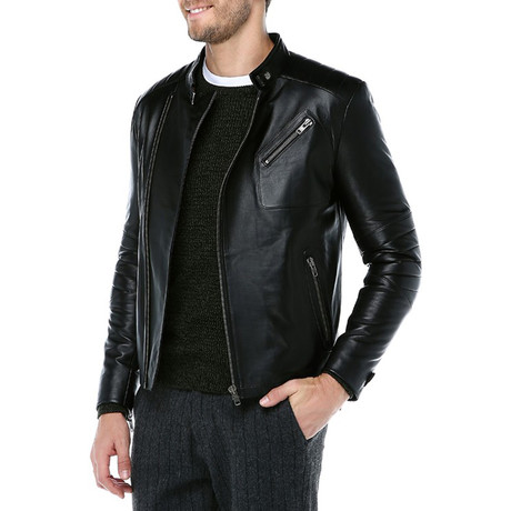 Helsinki Leather Jacket // Black (XS)