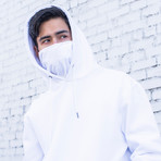 Face Mask Hoodie // White (L)