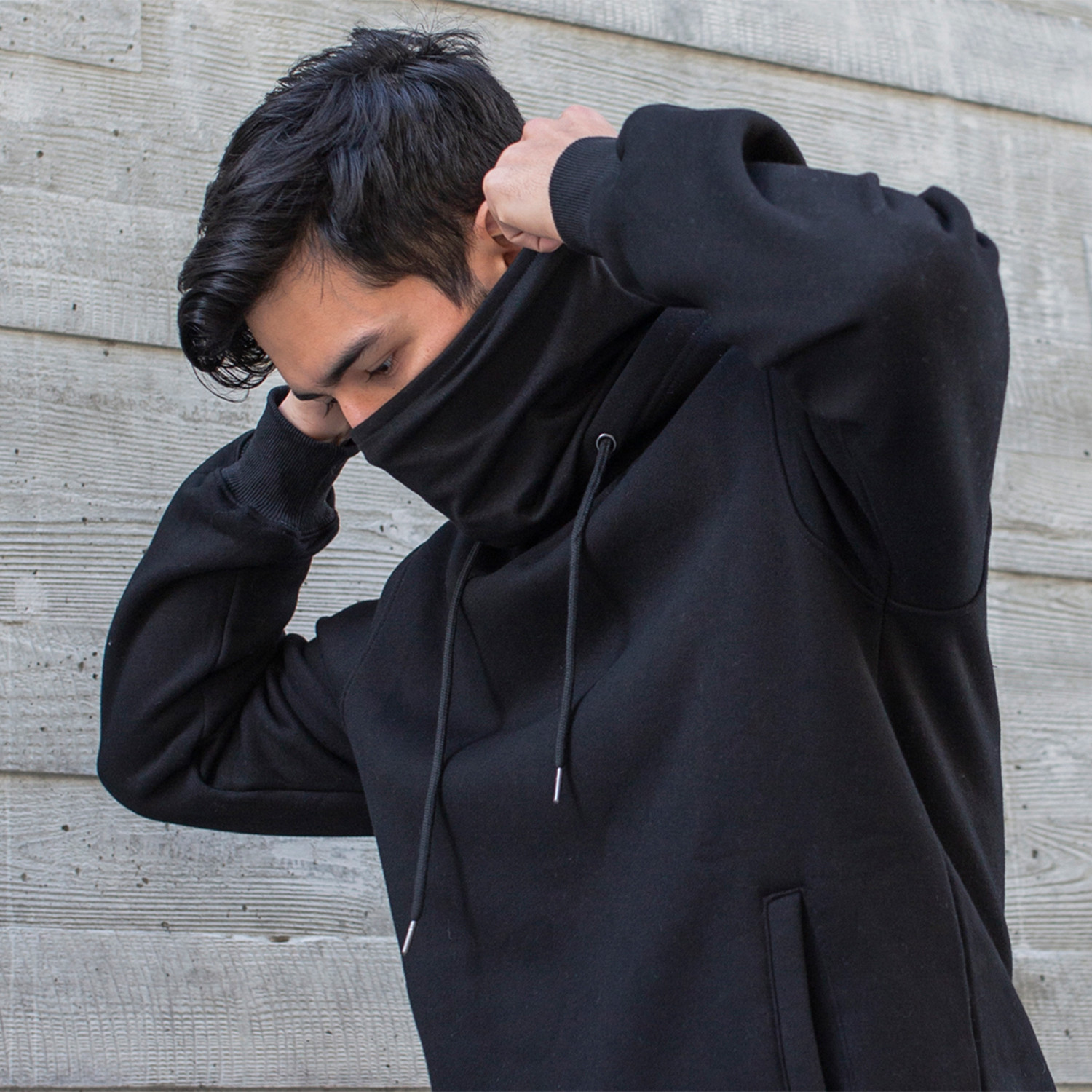 Face Mask Hoodie // Black (S) - SRC Apparel - Touch of Modern