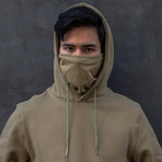 Face Mask Hoodie // Olive (M)