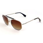 Unisex SCO1385-579G Sunglasses // Palladium + Brown